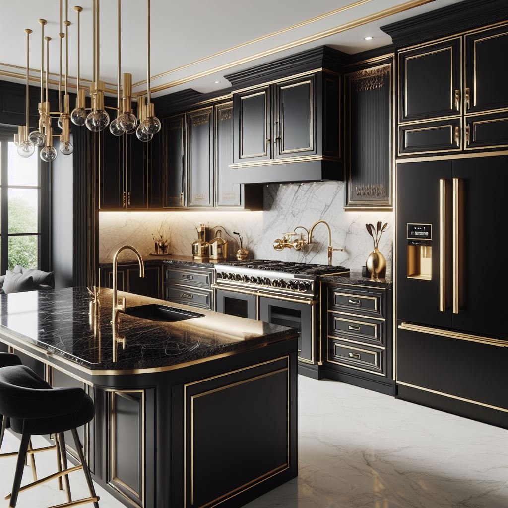 Black And Gold Kitchen Decor