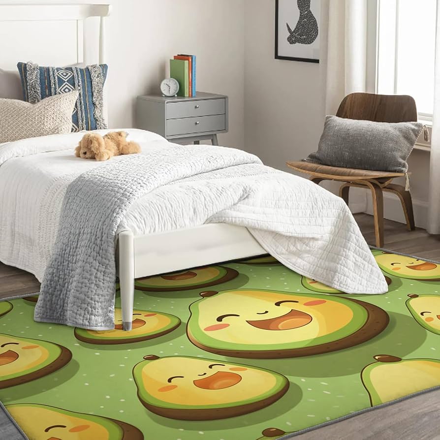 Decorating Ideas for Bedroom With Avocado Green in the Rug