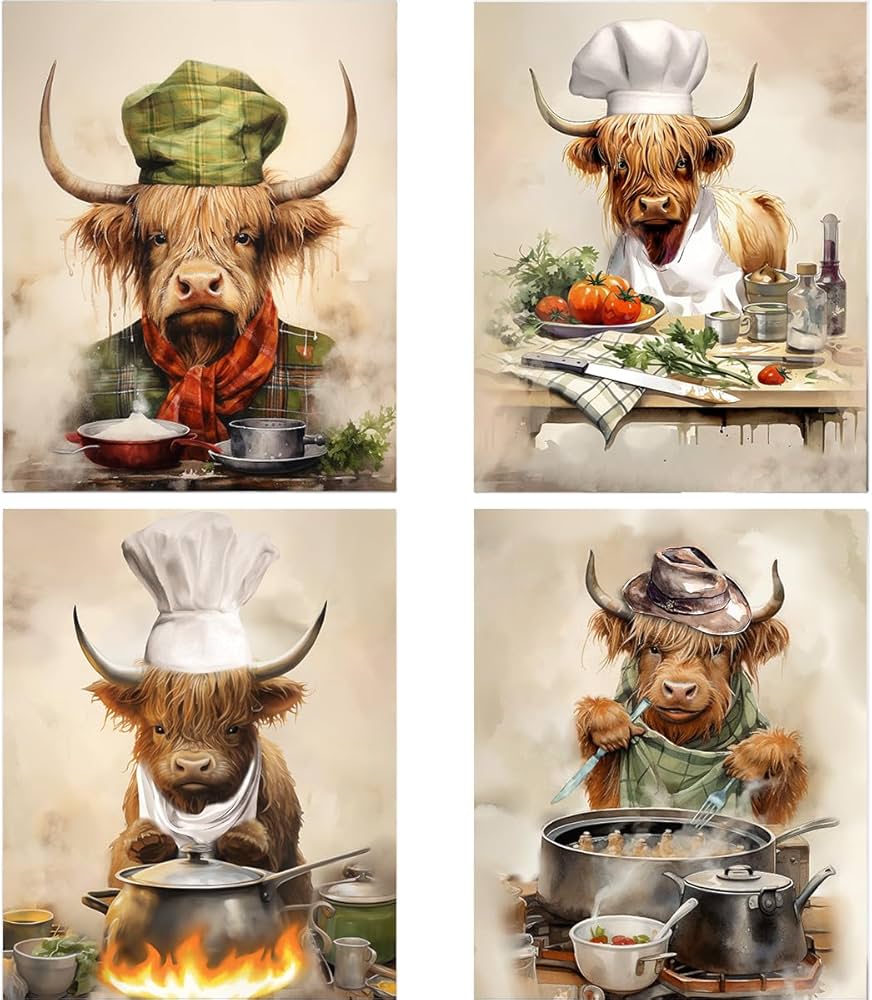 Highland Cow Kitchen Decor