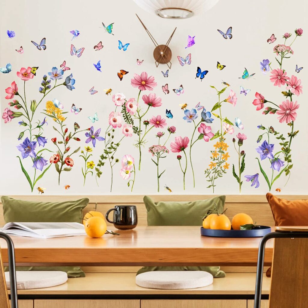 Kitchen Wall Stickers Decor Flower