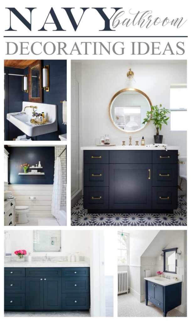 Navy Blue Bathroom Decorating Ideas