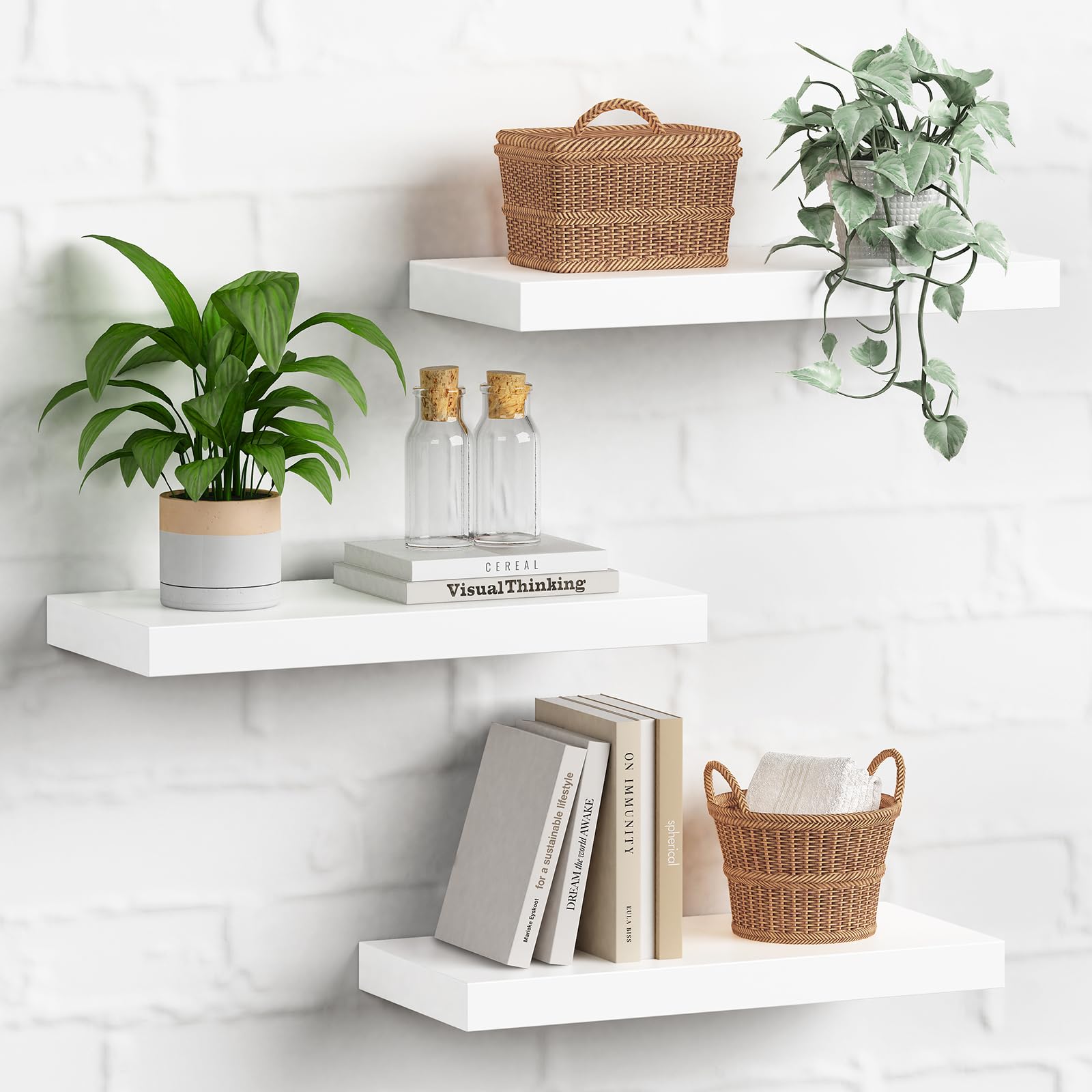 White Shelf Bedroom Decor